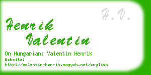 henrik valentin business card